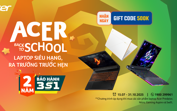 Acer Việt Nam ra mắt chương trình ưu đãi Back To School 2025