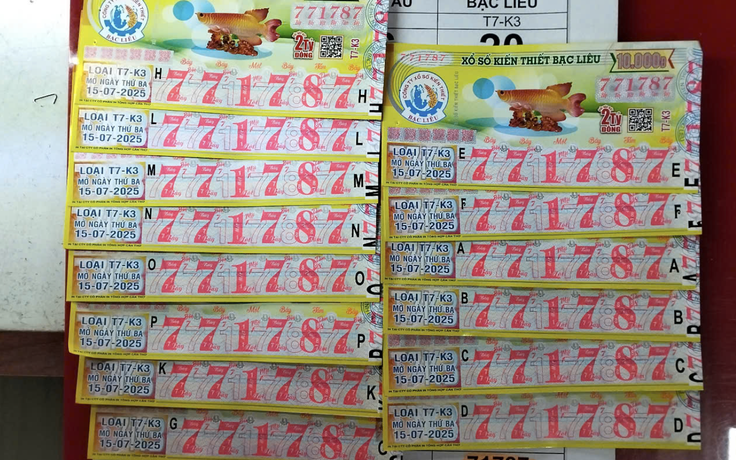 Xổ số miền Nam ngày 15 tháng 7: Đại lý ở TP.HCM, Cần Thơ đổi thưởng 28 tờ trúng giải