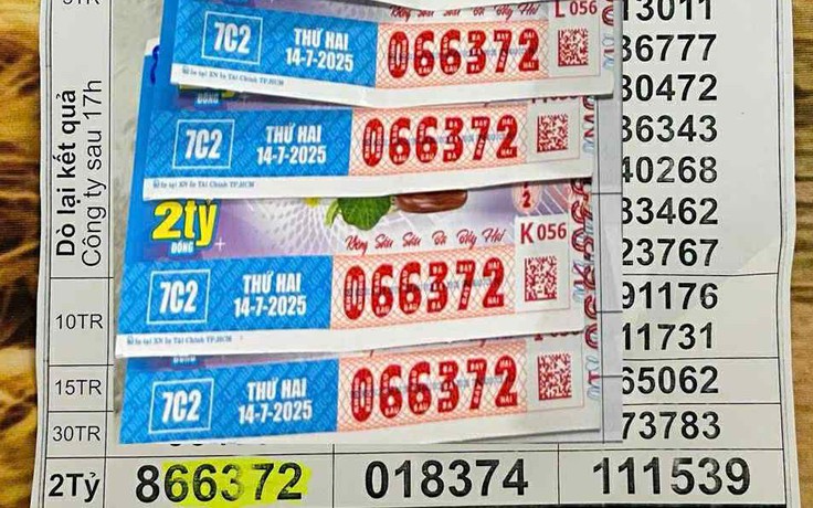 Trúng số 5 tờ, người phụ nữ ở TP.HCM tặng tiền cho người thân đi đổi thưởng