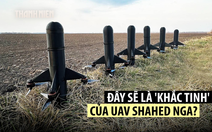 Ukraine khoe tên lửa - UAV kỳ dị là 'thợ săn Shahed' Nga