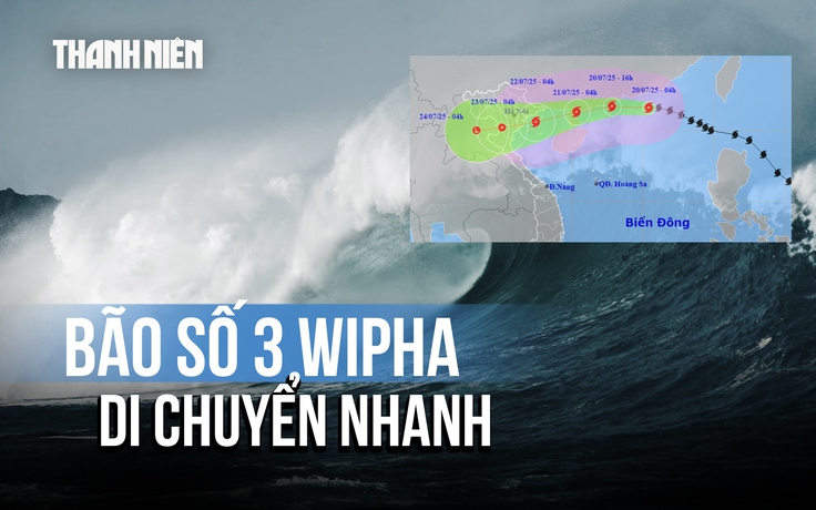 Bão số 3 Wipha mạnh cấp 11, di chuyển nhanh vào vịnh Bắc bộ