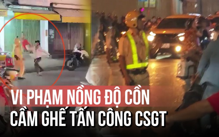Cầm ghế tấn công CSGT giữa đường, người đàn ông bị khống chế tại chỗ