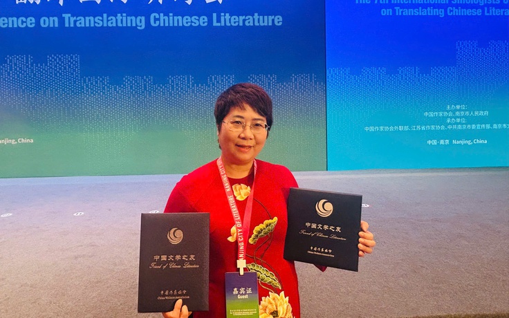 Dịch giả Nguyễn Lệ Chi nhận danh hiệu 'Người bạn của văn học Trung Quốc'