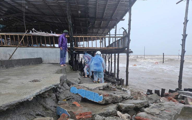 Khu du lịch Cồn Vành ngổn ngang sau bão số 3