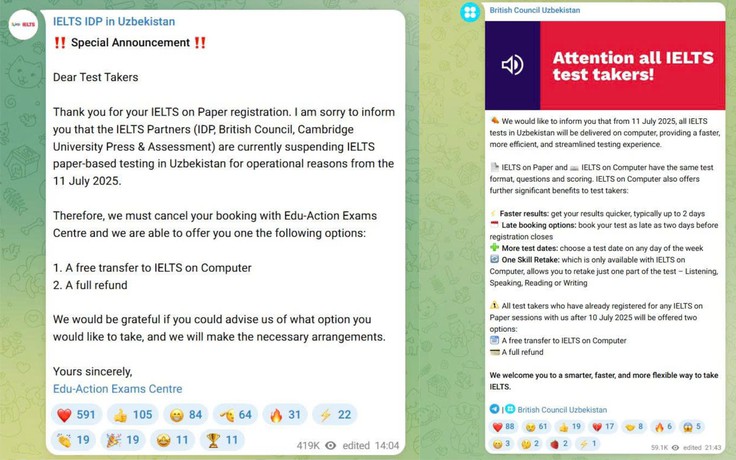 Tạm dừng thi IELTS trên giấy tại một quốc gia châu Á, vì sao?