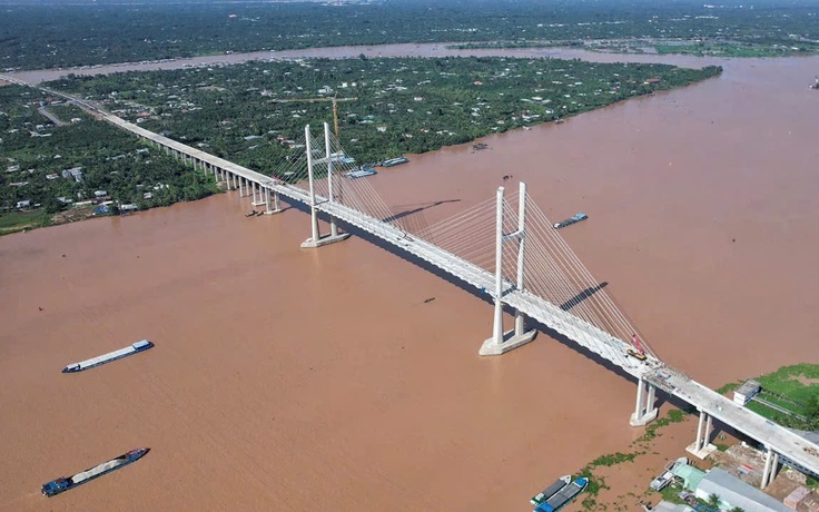 Cầu Rạch Miễu 2 đã hoàn thành 99% khối lượng thi công
