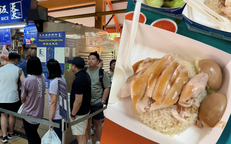 Cơm gà gây tranh cãi ở Singapore: Có gì khiến khách Việt dậy sớm xếp hàng dài?