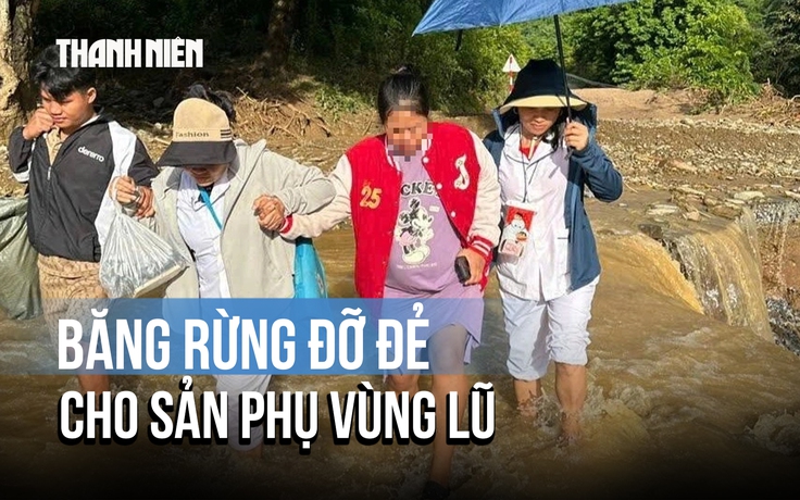 Mưa lũ gây sạt lở ở Nghệ An, sản phụ chuyển dạ sinh con giữa đường