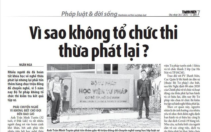 Gỡ khó để tổ chức thi thừa phát lại