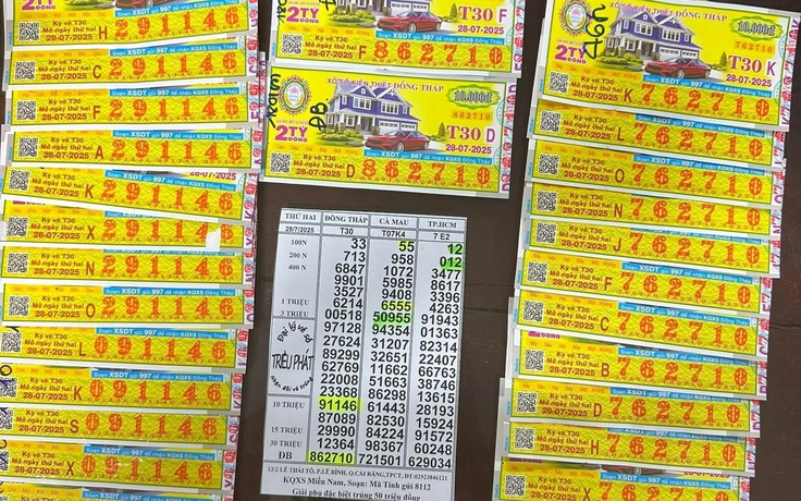 Xổ số miền Nam ngày 28 tháng 7: Đại lý đổi hàng loạt tờ trúng số