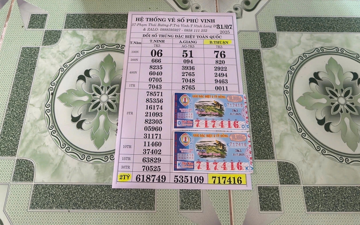 Xổ số miền Nam ngày 31 tháng 7: Khách trúng độc đắc 4 tỉ, gửi tiết kiệm