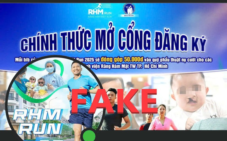 Giả mạo giải chạy 'Răng hàm mặt Run' của Bệnh viện Răng hàm mặt Trung ương TP.HCM