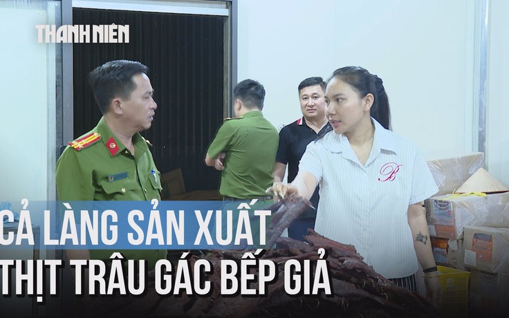 Công an thông tin vụ cả làng 'rủ nhau' sản xuất thịt trâu gác bếp giả