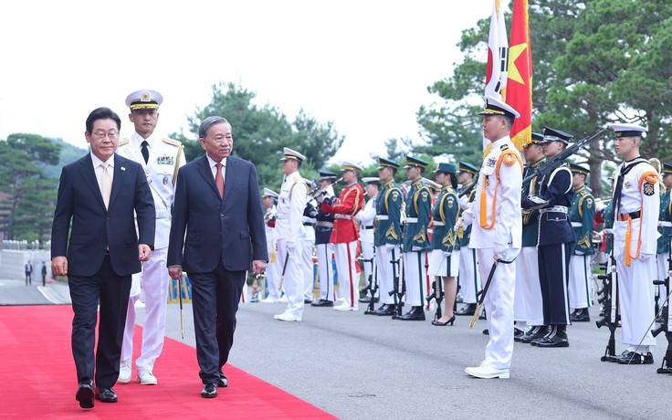 Lễ đón Tổng Bí thư Tô Lâm thăm cấp nhà nước Hàn Quốc