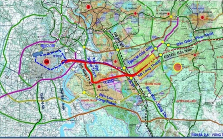 Đề xuất giao TP.HCM làm đường sắt 3,5 tỉ USD nối Tân Sơn Nhất - Long Thành