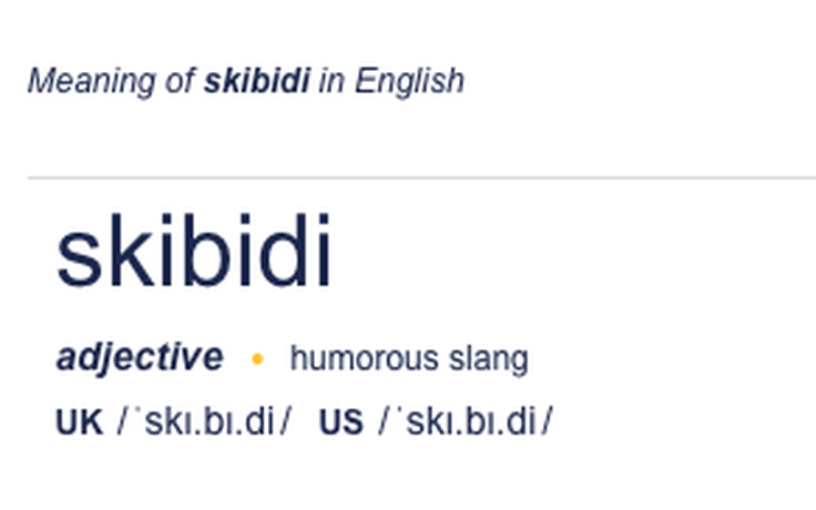 'Từ vô nghĩa' skibidi được thêm vào từ điển Cambridge