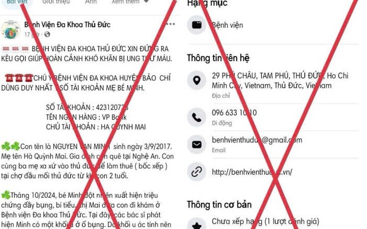 Bệnh viện lớn ở TP.HCM bị mạo danh để lừa đảo từ thiện
