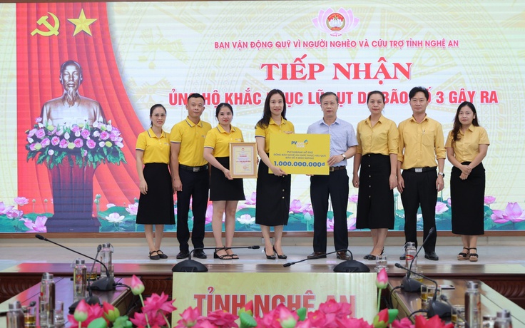 PVcomBank hỗ trợ nhân dân Nghệ An 1 tỉ đồng khắc phục hậu quả bão số 3