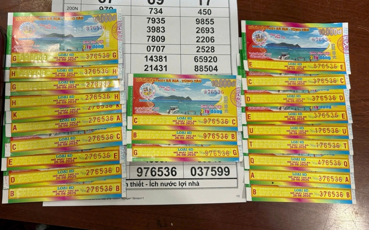 Nhiều khách trúng xổ số miền Nam đài Vũng Tàu, có người trúng 2 tờ độc đắc