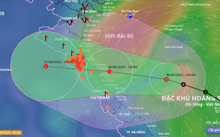 Chiều nay, bão giật cấp 10 áp sát bờ biển từ Thanh Hóa - Huế