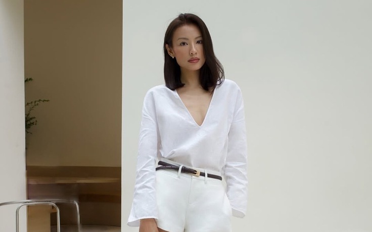 Thanh lịch mà không 'kén' dáng với sắc trắng đơn giản