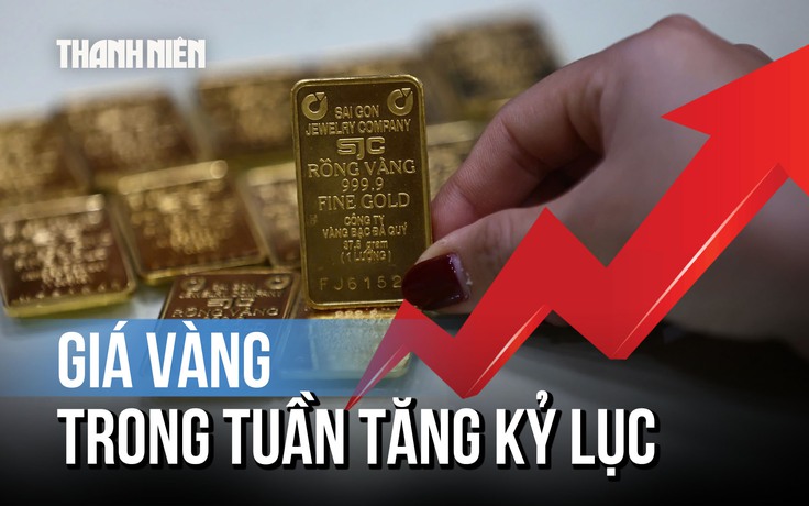 Một tuần giá vàng tăng mạnh mẽ, kỷ lục nối tiếp kỷ lục
