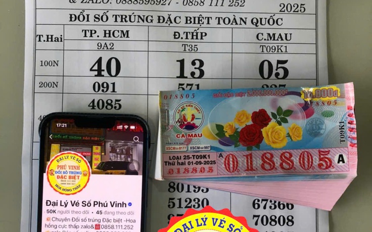 Xổ số miền Nam ngày 1 tháng 9: Số 05 mang lại may mắn hai ngày liên tiếp