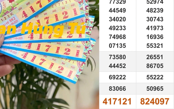 Xổ số miền Nam ngày 11 tháng 9: Khách trúng độc đắc 10 tỉ đài Tây Ninh
