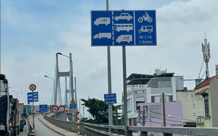 Điều chỉnh phân làn đường Võ Chí Công, cầu Phú Mỹ từ 13.9: CSGT TP.HCM lưu ý
