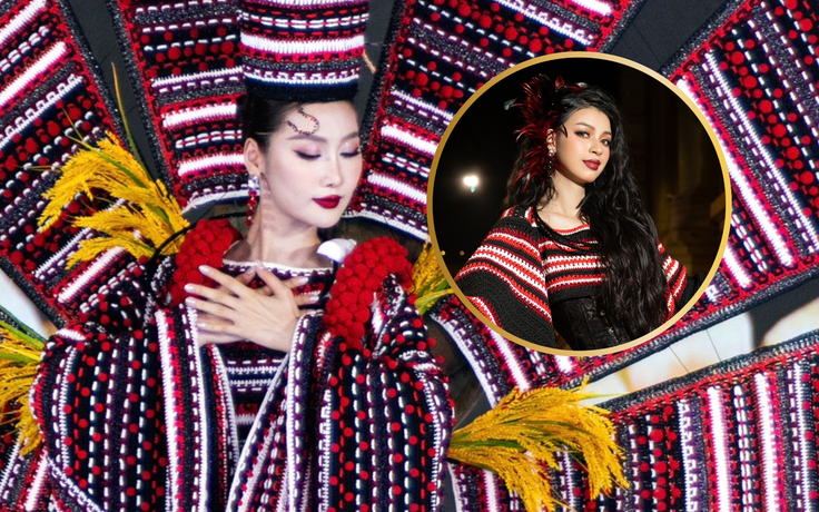 Hoa hậu Quế Anh trình diễn trang phục ‘Châu Ro cầu mùa’