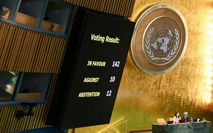 Đại hội đồng Liên Hiệp Quốc thông qua giải pháp hai nhà nước Israel - Palestine