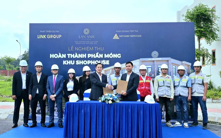Lan Anh Avenue: Bước tiến mới khẳng định uy tín từ lễ nghiệm thu phần móng Shophouse