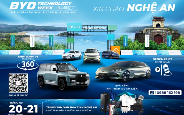 Sau Đà Nẵng, hành trình BYD Technology Week ‘đổ bộ’ Nghệ An cuối tuần này