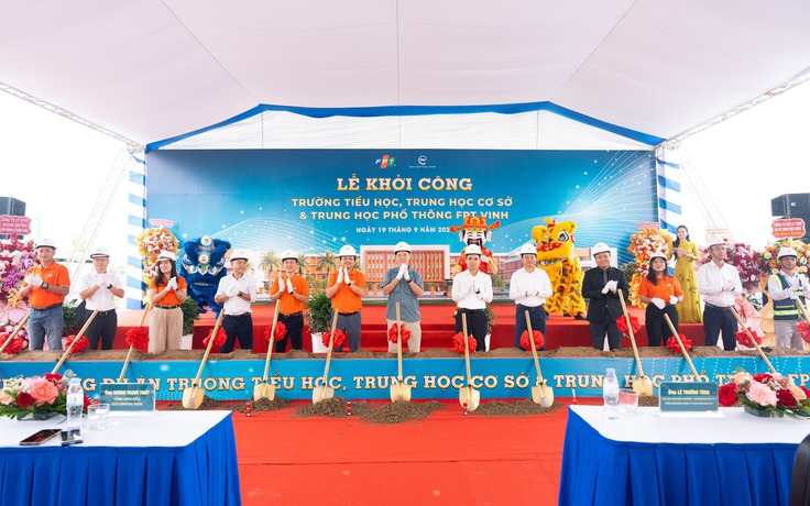 Khởi công trường liên cấp FPT tại đô thị Eco Central Park của nhà sáng lập Ecopark