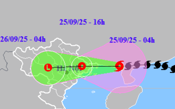 Bão số 9 mạnh cấp 9, tâm bão đang hướng vào Quảng Ninh