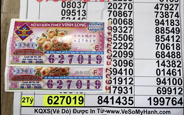 TP.HCM: Vợ trúng 4 tỉ xổ số miền Nam, cùng chồng con đi lãnh thưởng