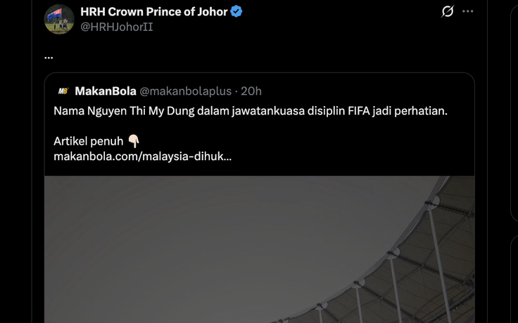  'Ám chỉ tiêu cực' đến nhân vật đặc biệt của Việt Nam: Hành động thiếu cao thượng của bóng đá Malaysia?