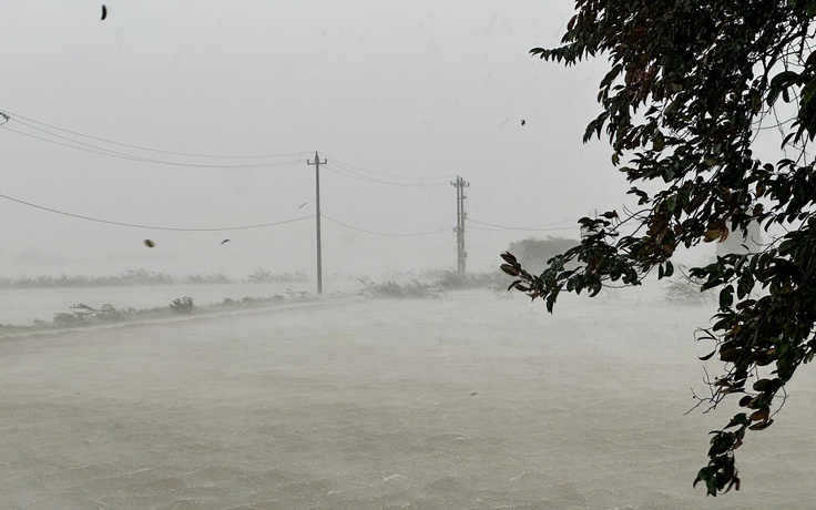 Bão số 10: TP.Huế bắt đầu mưa lớn, gió rít từng cơn