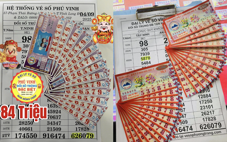 Xổ số miền Nam ngày 4 tháng 9: Vừa có người trúng đài Tây Ninh, Bình Thuận