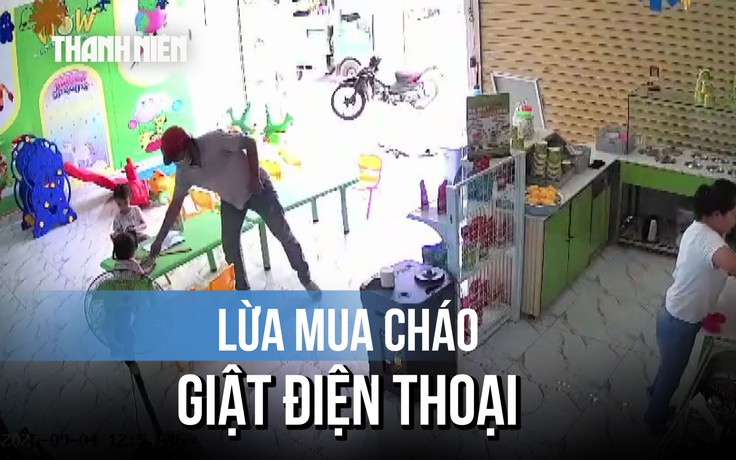 Lừa hỏi mua cháo, lén giật điện thoại của bé gái 3 tuổi