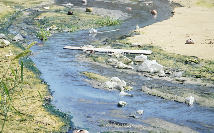 Gia Lai: Nước thải sinh hoạt chưa xử lý chảy thẳng ra biển