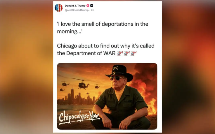 Tổng thống Trump dọa cho Chicago 'biết mùi vị' của Bộ Chiến tranh