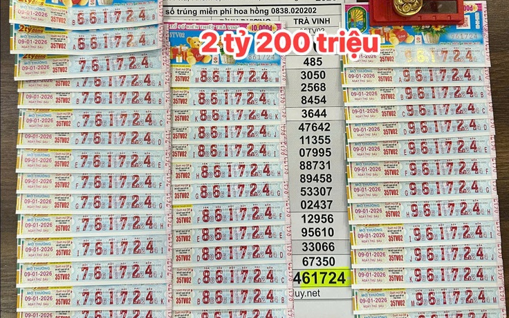 Một người trúng 42 vé xổ số miền Nam hơn 2 tỉ, nhận chuyển khoản toàn bộ