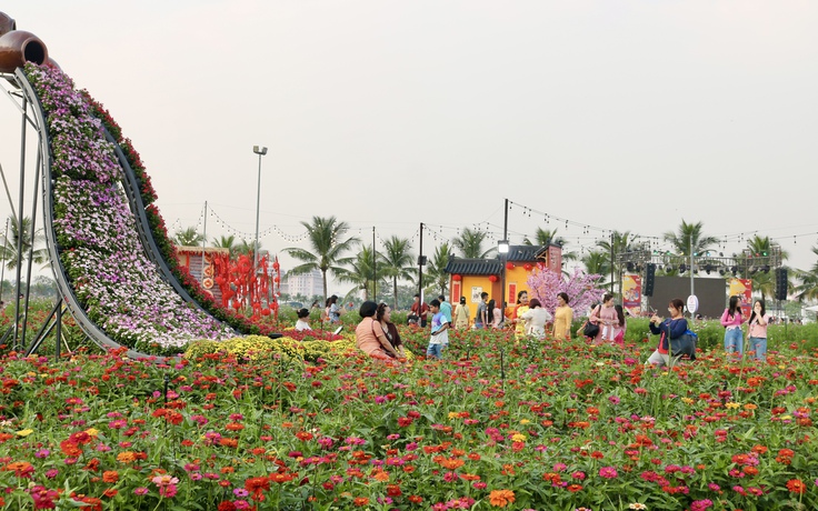 Cánh đồng hoa tết mới toanh vừa mở cửa ‘gây sốt’