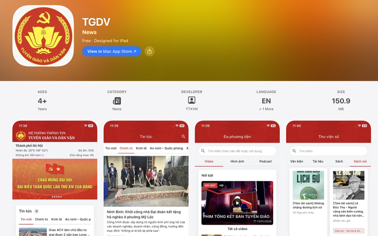 Ra mắt ứng dụng Tuyên giáo và Dân vận