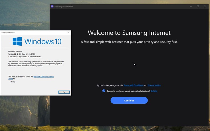 Trình duyệt Samsung Internet 'đổ bộ' lên Windows