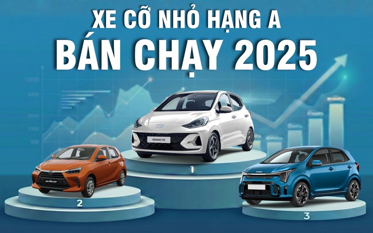 Xe cỡ nhỏ hạng A năm 2025: Doanh số giảm mạnh, Hyundai i10 dẫn đầu phân khúc