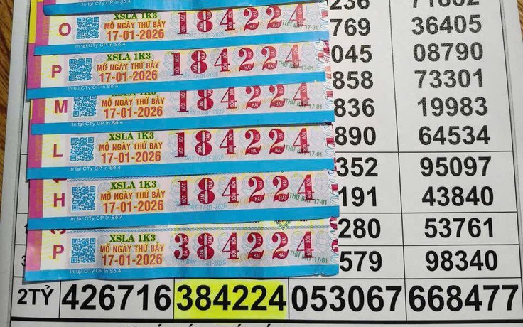 Trúng độc đắc xổ số miền Nam đài Long An, người phụ nữ nhận hết tiền mặt