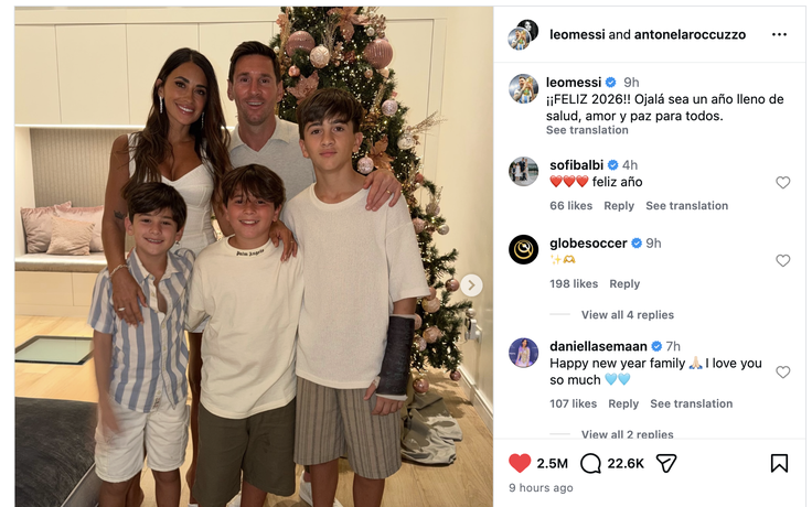 Thông điệp đầu năm 2026 của Messi, bất ngờ không có World Cup: Mong mỏi thế giới hòa bình