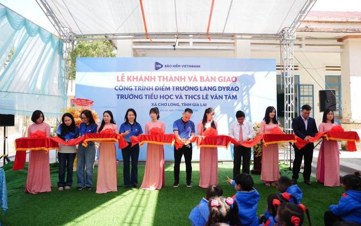 Bảo hiểm VietinBank khánh thành điểm trường mới cho học sinh tại Chơ Long, Gia Lai